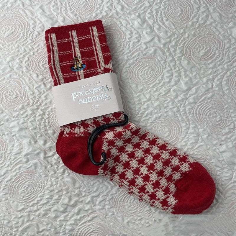 Women's Mid-High Tube Calf Retro Style