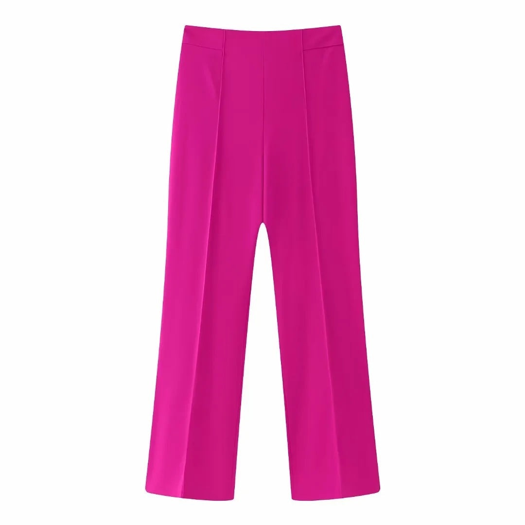 Women's French Style With Belt Dress Small Suit Jacket Casual Trousers