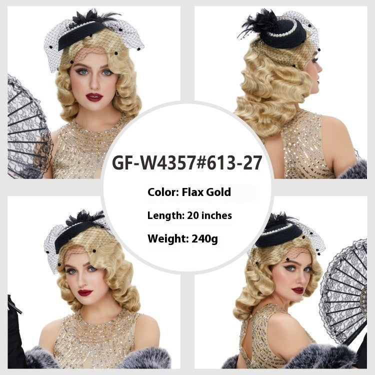 Vintage Water Ripple Hand Push Wave Wig