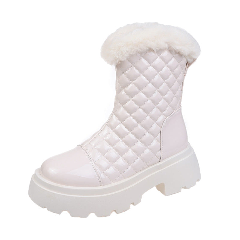 Suitable For Short Round Toe Fashion Boots Retro Casual Trend