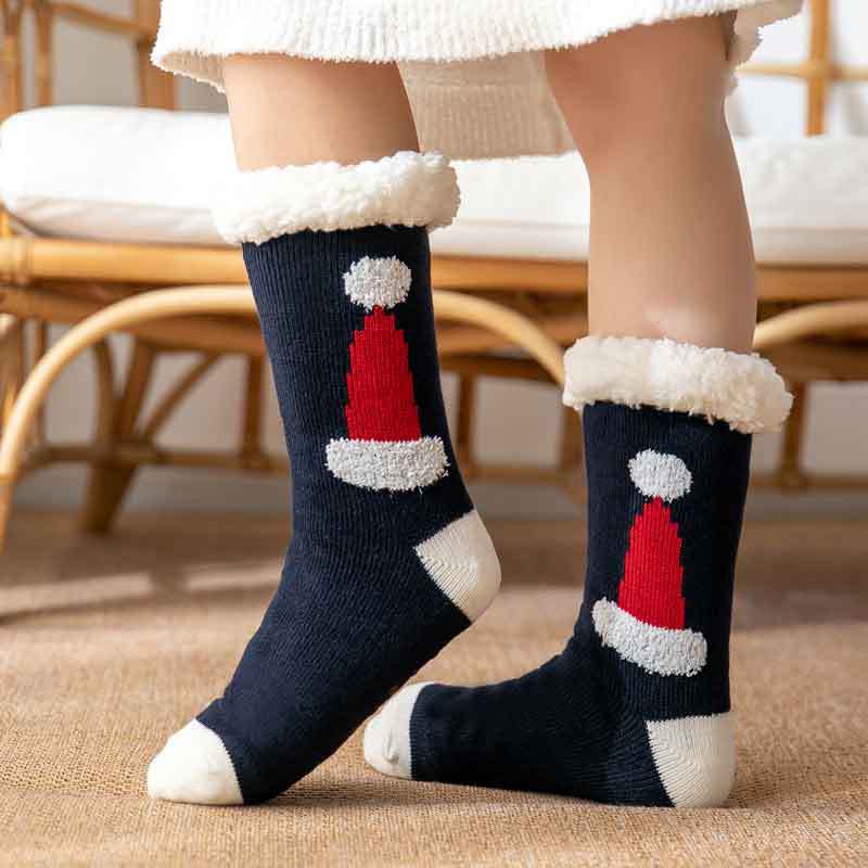Plush Coral Velvet Stockings Household Sleeping Carpet