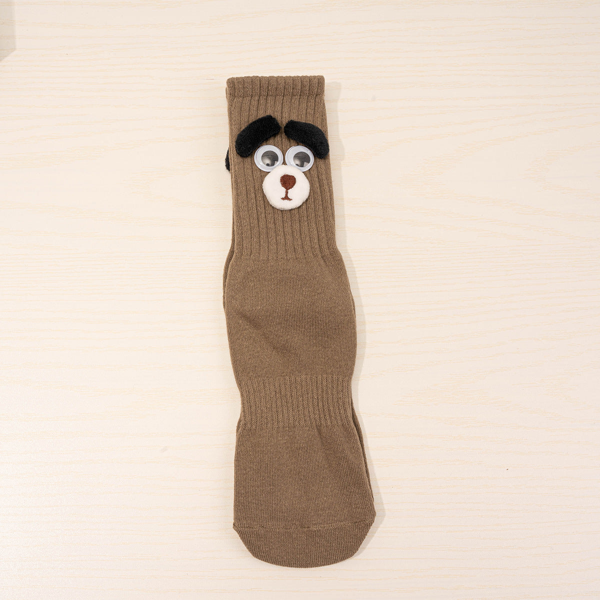 Women's Long Thin Cotton Funny Puppy Ears Tube Socks