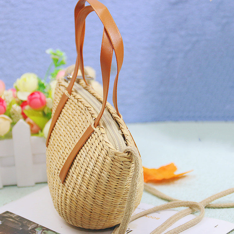 Children's Cute Casual Straw Crossbody Bag