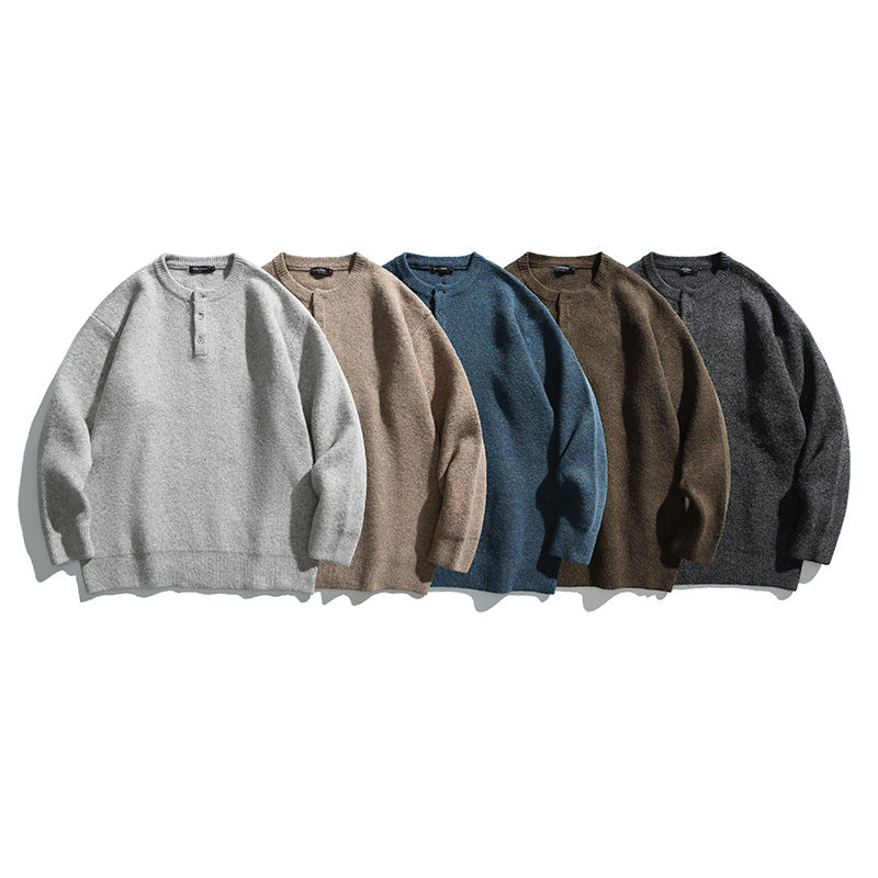 New Men's Twist Braid Sweater Cardigan