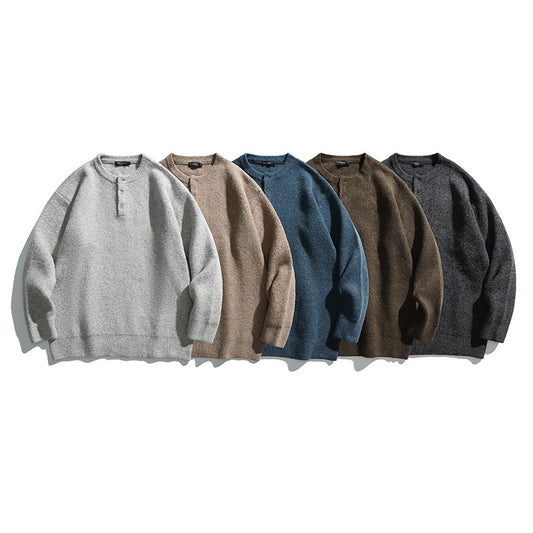New Men's Twist Braid Sweater Cardigan