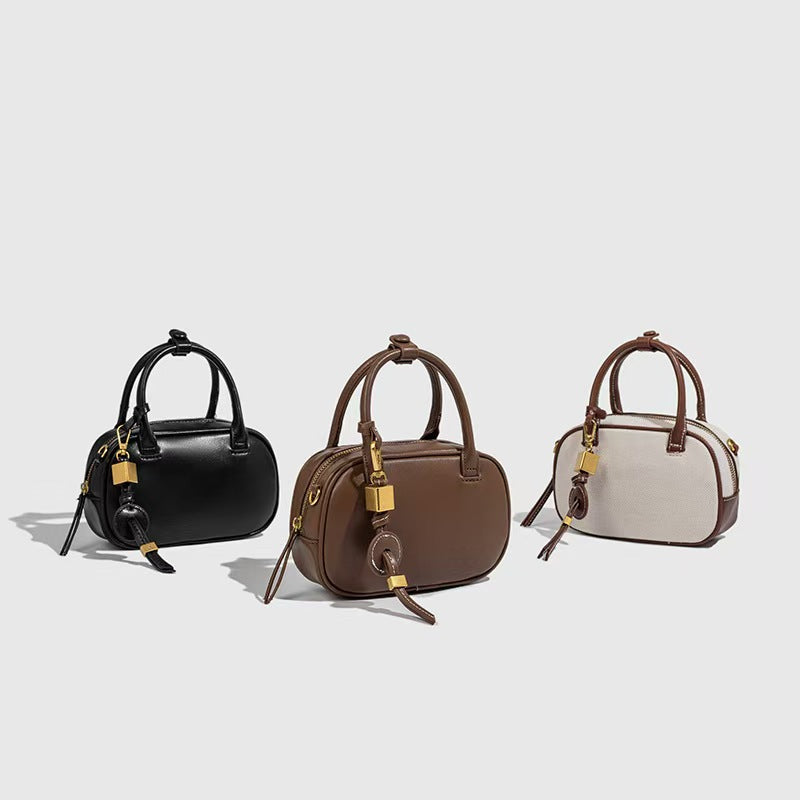 Niche Color-block Handheld Chic Crossbody Canvas Bag