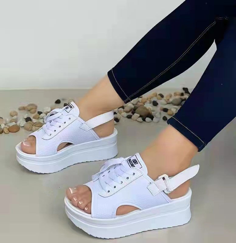 Women's New Thick Sole Velcro Strap Roman Sandals