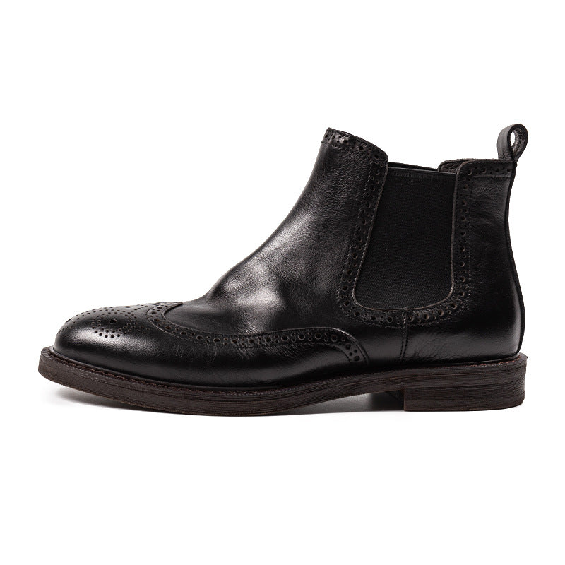 New  Boots Brogue Carved Leather Shoes For Men