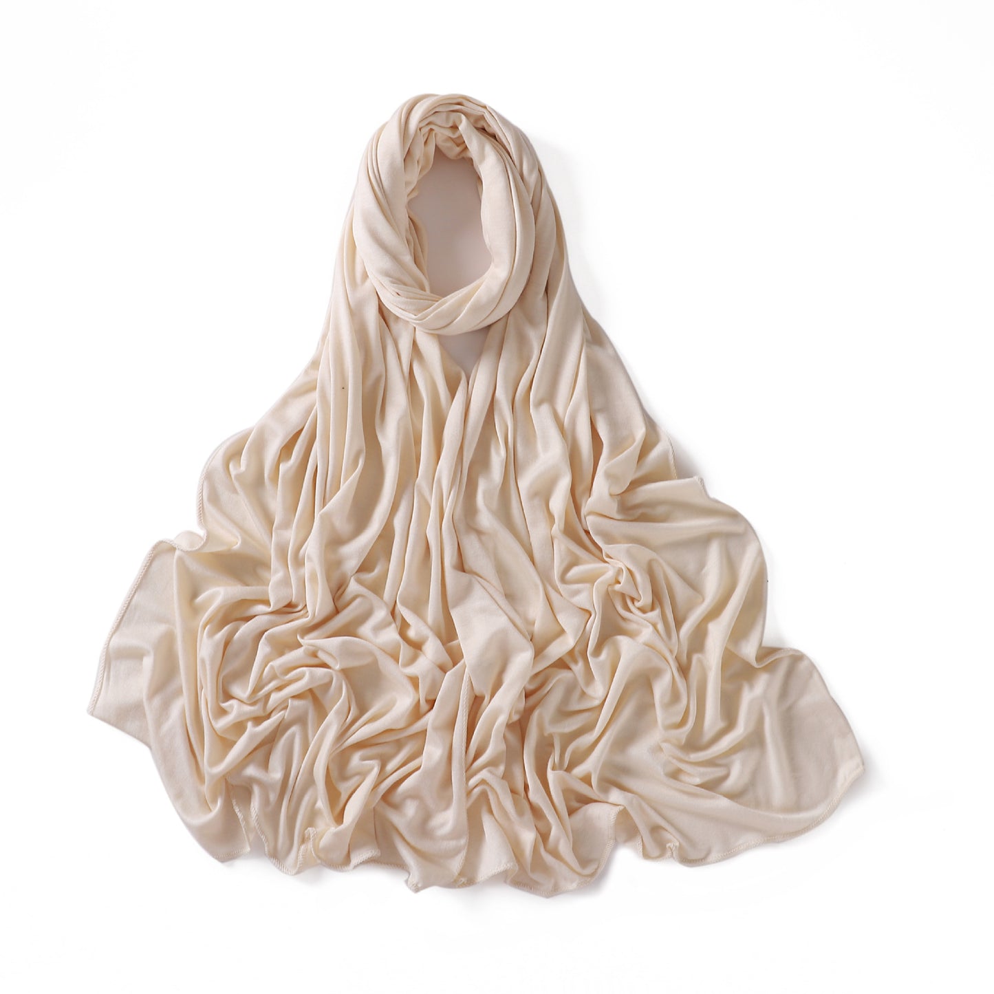 Colors Solid Color Modal Scarf Small Size Monochrome Jersey Veil Mercerized Cotton Scarf