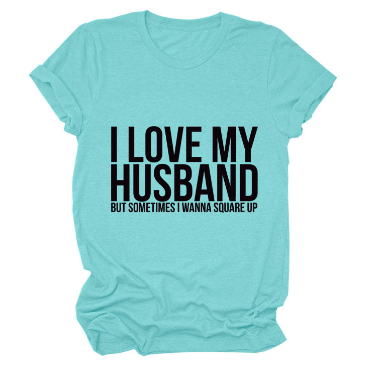 Letters Fashion Round Neck Short Sleeve Ebay Women's T-shirt