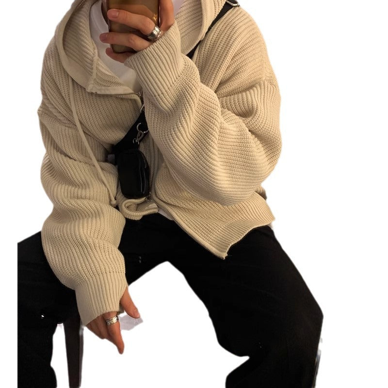 Retro Thickened Men's Knitted Cardigan Sweater Coat