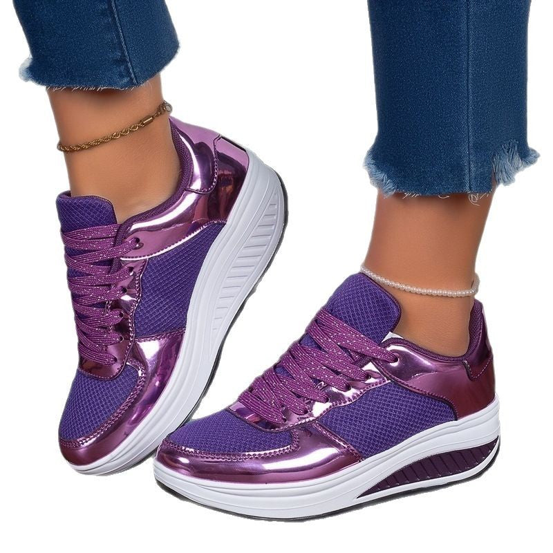 Women's Fly Woven Mesh Breathable Casual Sneaker Platform