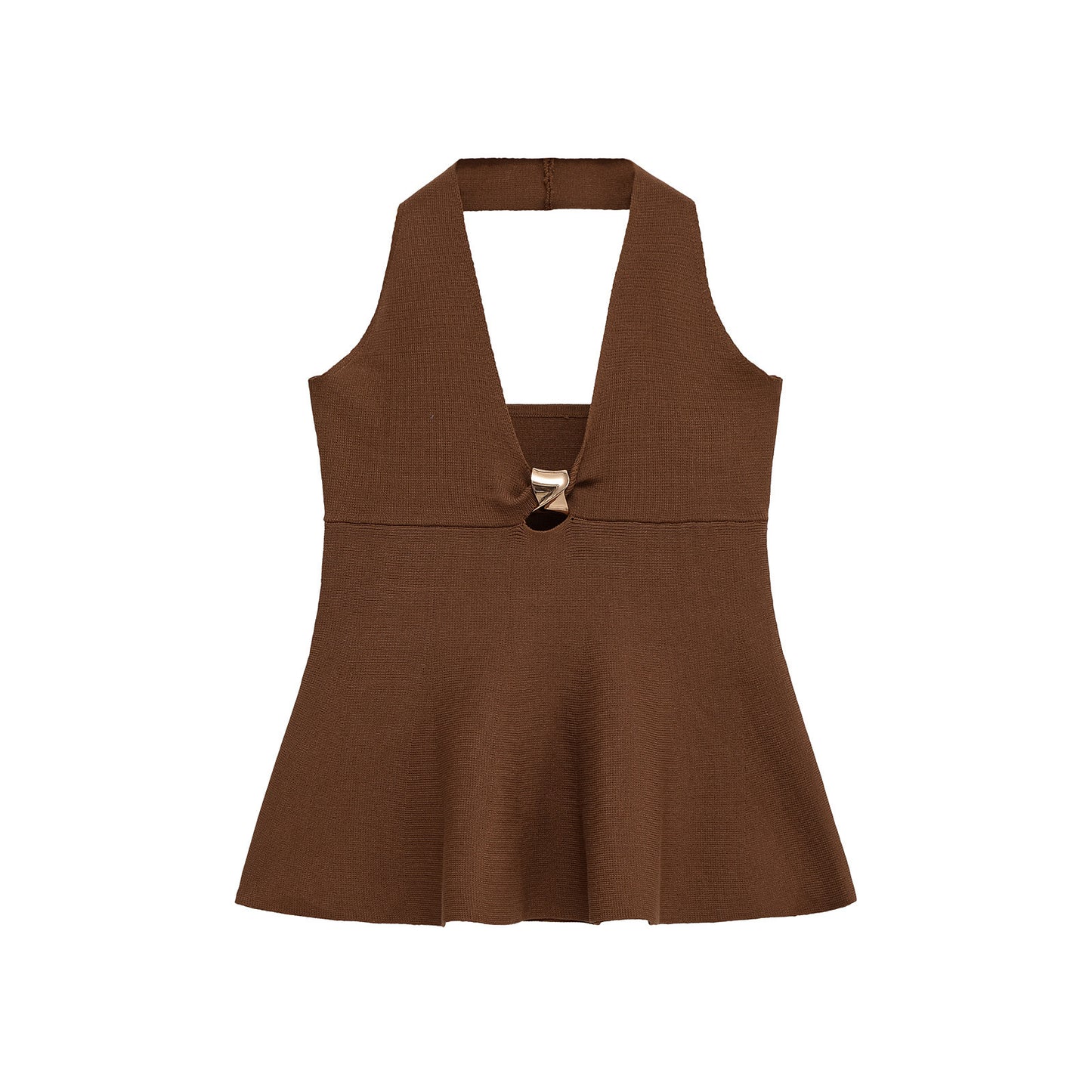 Women's Figure-hugging Halter-top With A Halter Neckline
