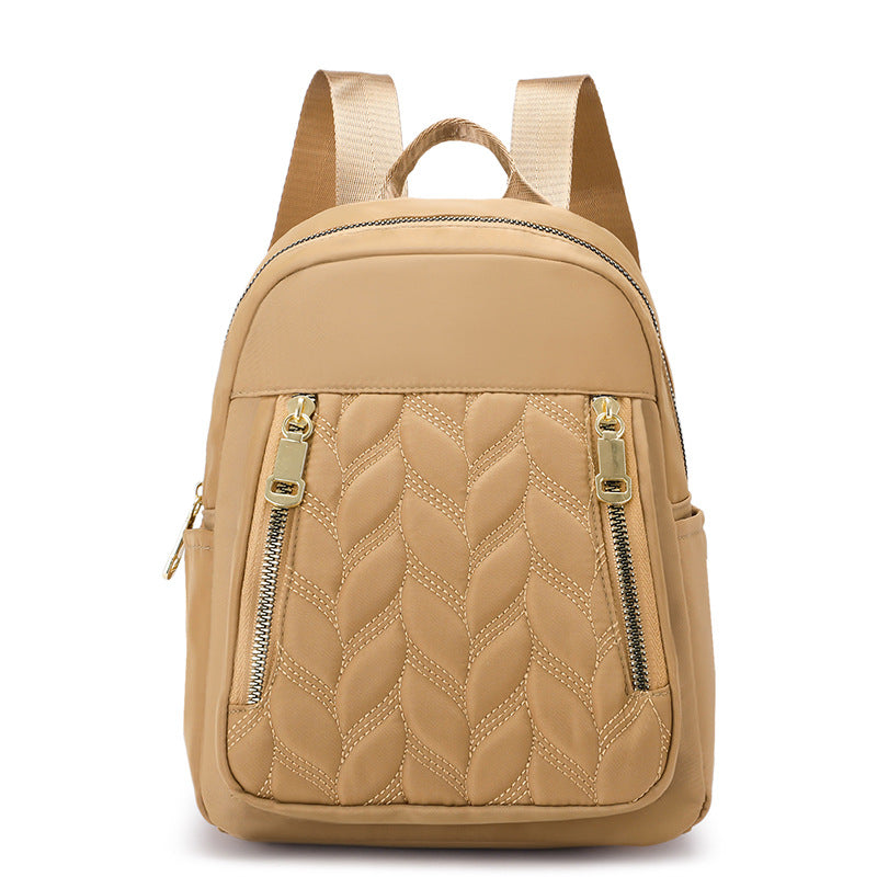 Fashion Women's Backpack Simple Rhombus Trendy Solid Color