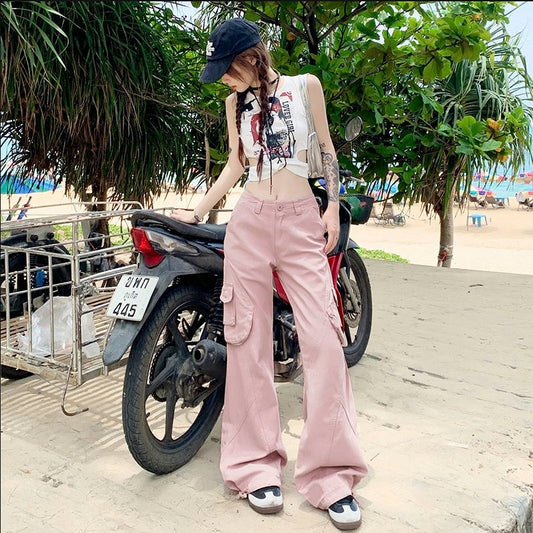 Millennium Hot Girl Drawstring Design Adjustable Overalls