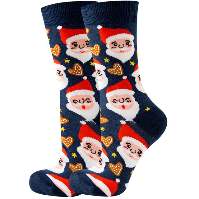 Christmas Santa Claus Women's Socks Elk Tide