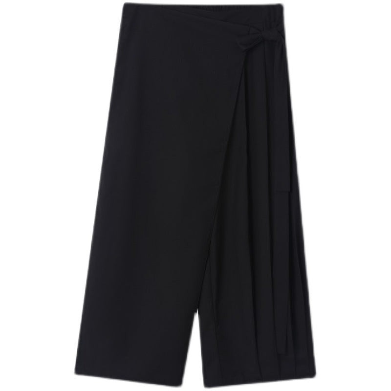 Lace Up Loose Eight Point Personality Niche Wide Leg Fashionable Men's Pants