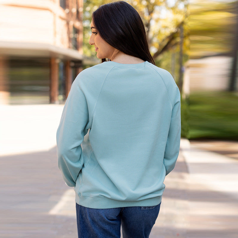 Regnbuestribet Pullover Afslappet Løs Langærmet Sweatshirt