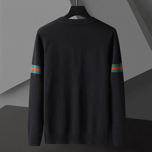 Autumn And Winter Cardigan Sweater Men's Slim Knit Sweater