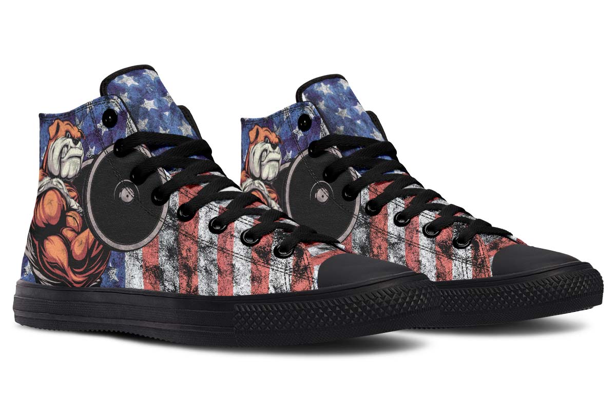 Men's And Women's Fashion Color Printing High-top Canvas Shoes