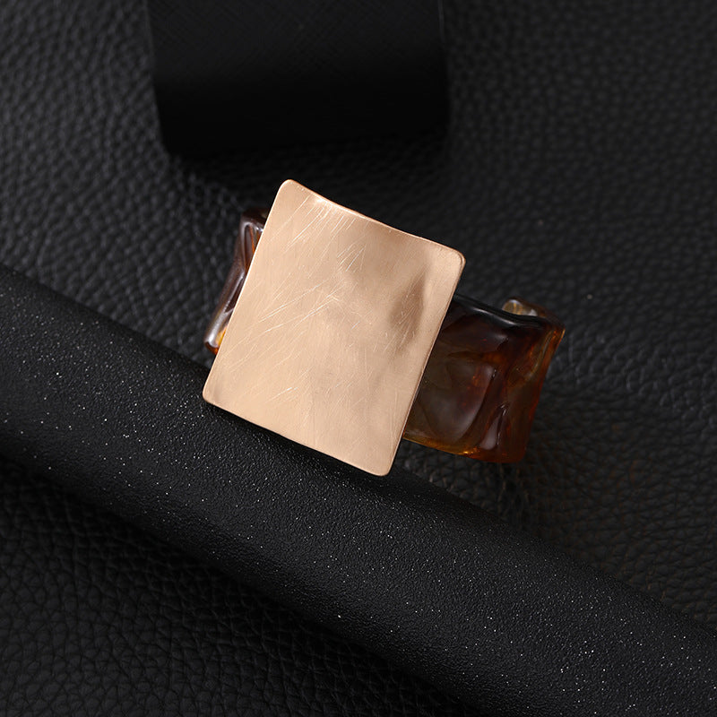 Original Geometrisk Børstet Firkantet Metal Avanceret Enkelt Elegant Armbånd