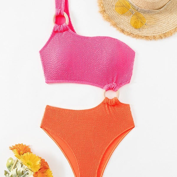 European And American One-shoulder Swimsuit One Piece Sexy Bikini