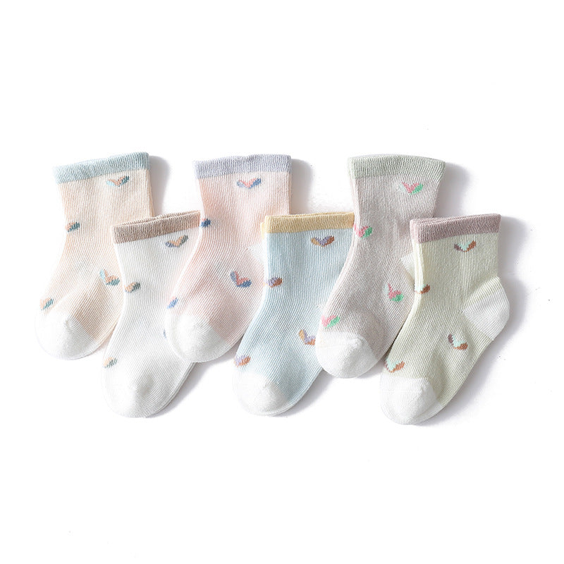Children's Socks Thin Cotton Baby Sweet Cartoon Newborn