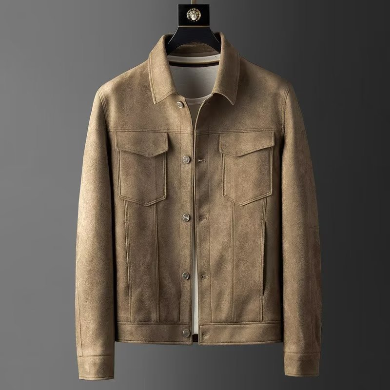 Fashion Leather Jacket Men's Casual Top