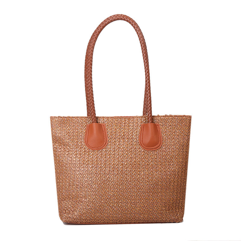 Braided Commuting Single Shoulder Tote Large Bag