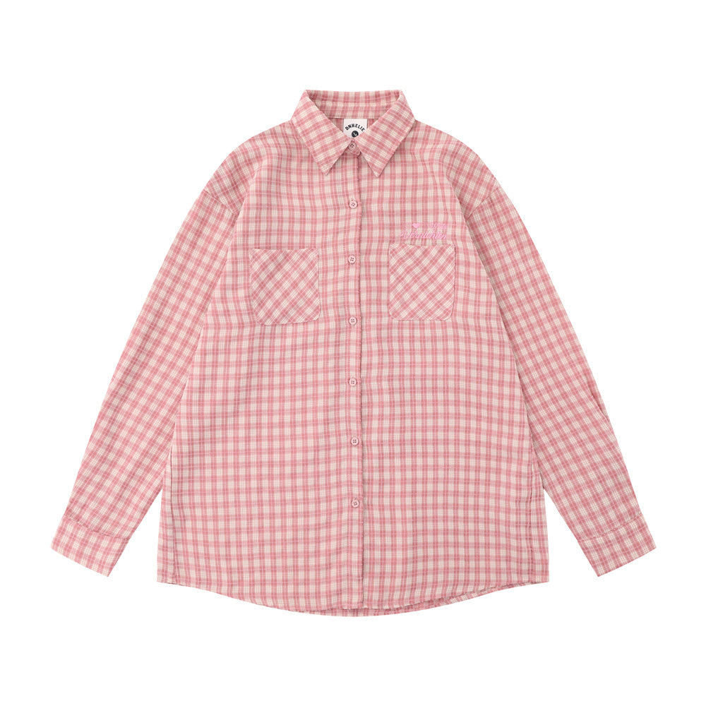 Simple Embroidery Pocket Long Sleeve Shirt Outdoor Street Fashion Brand