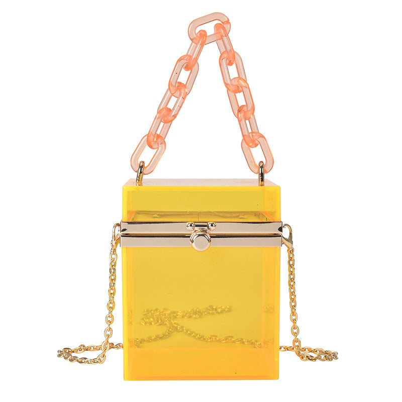 Korean Acrylic Transparent Ins Chain Messenger Bag