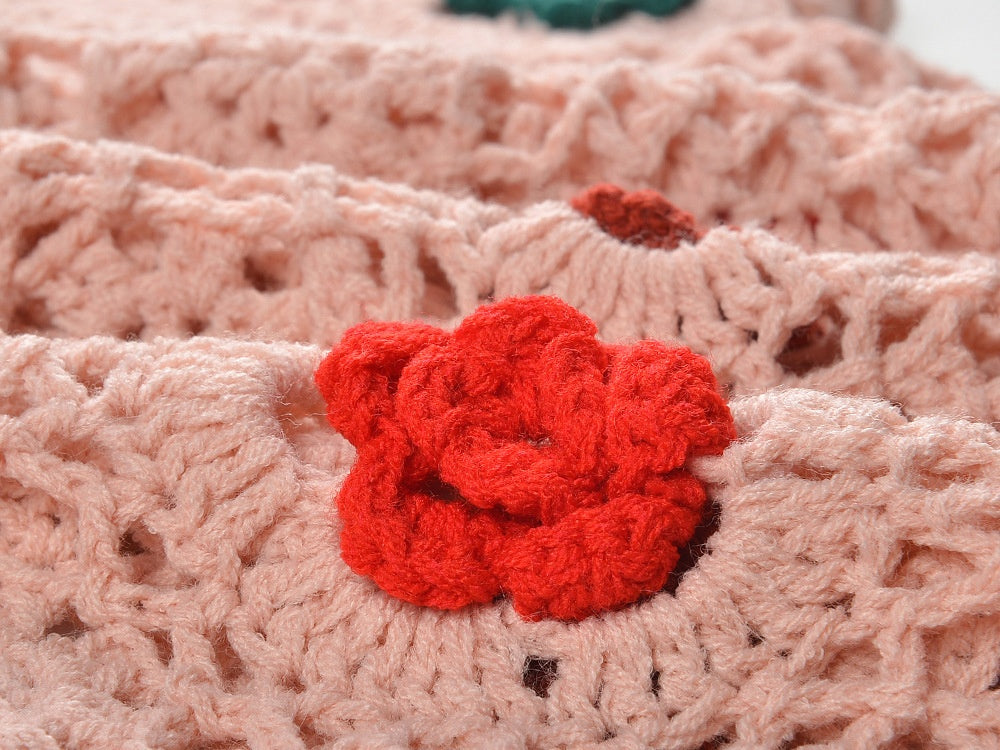 Handmade Color Crocheted Knitted Cardigan