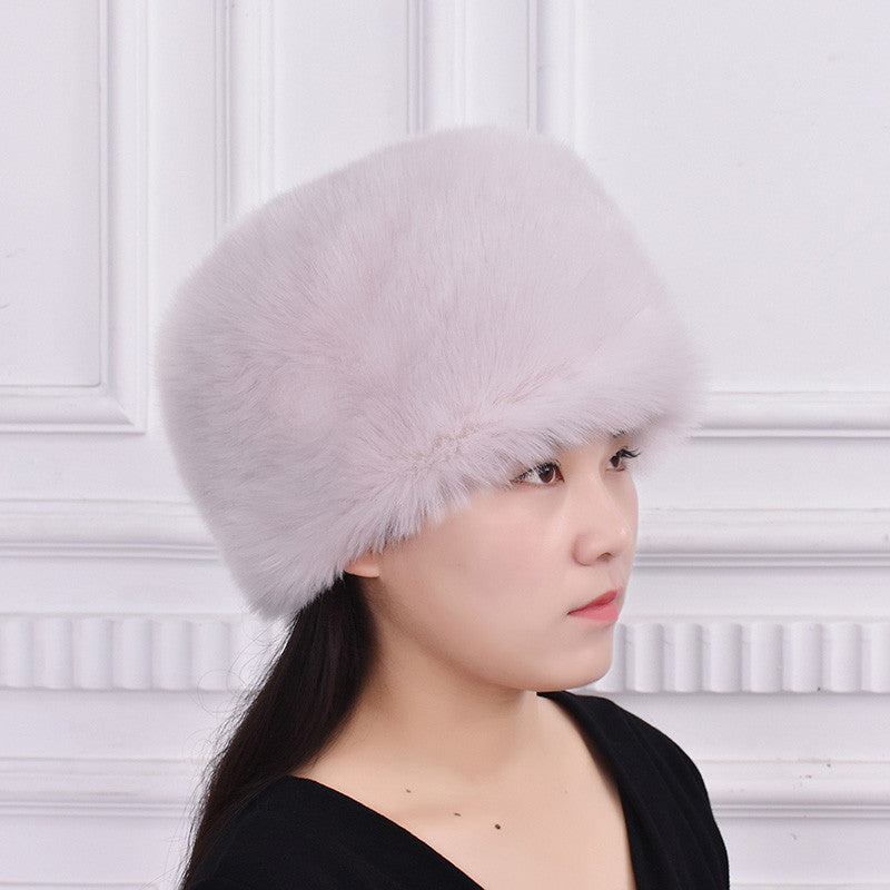 Women's Fashionable All-Match Hat, Northeast Ethnic Style Artificial Wool Hat, Winter