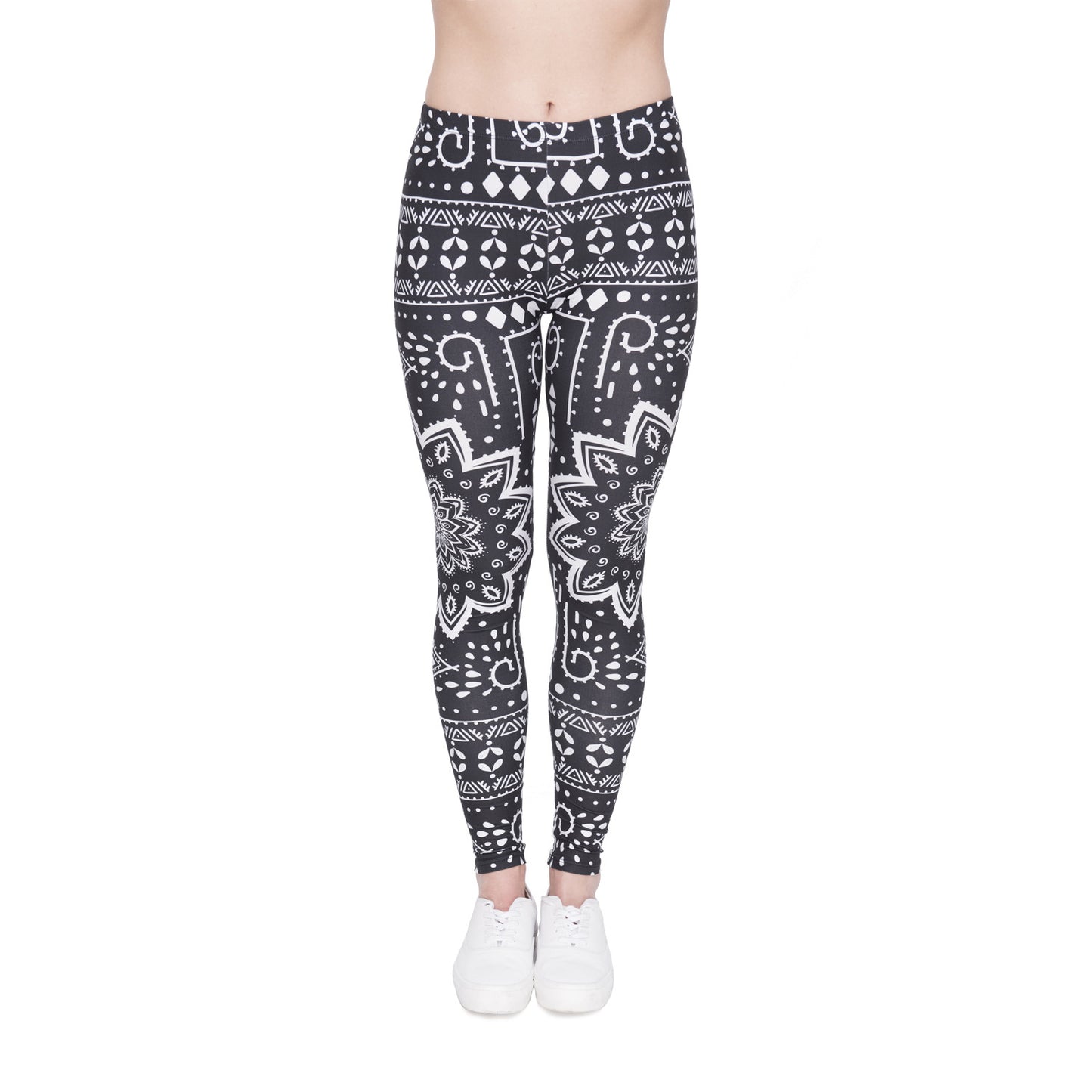 Digital printed cropped trousers