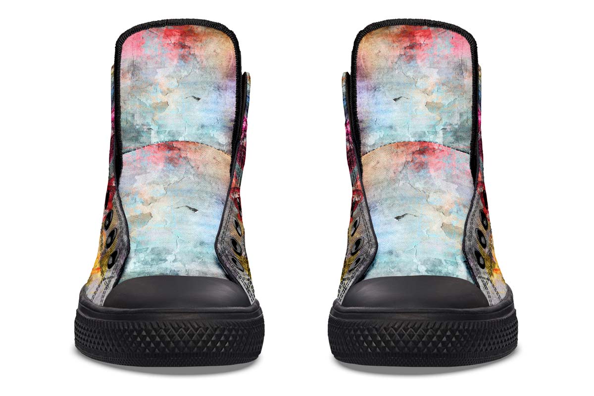 Printed Couple High-top Canvas Shoes