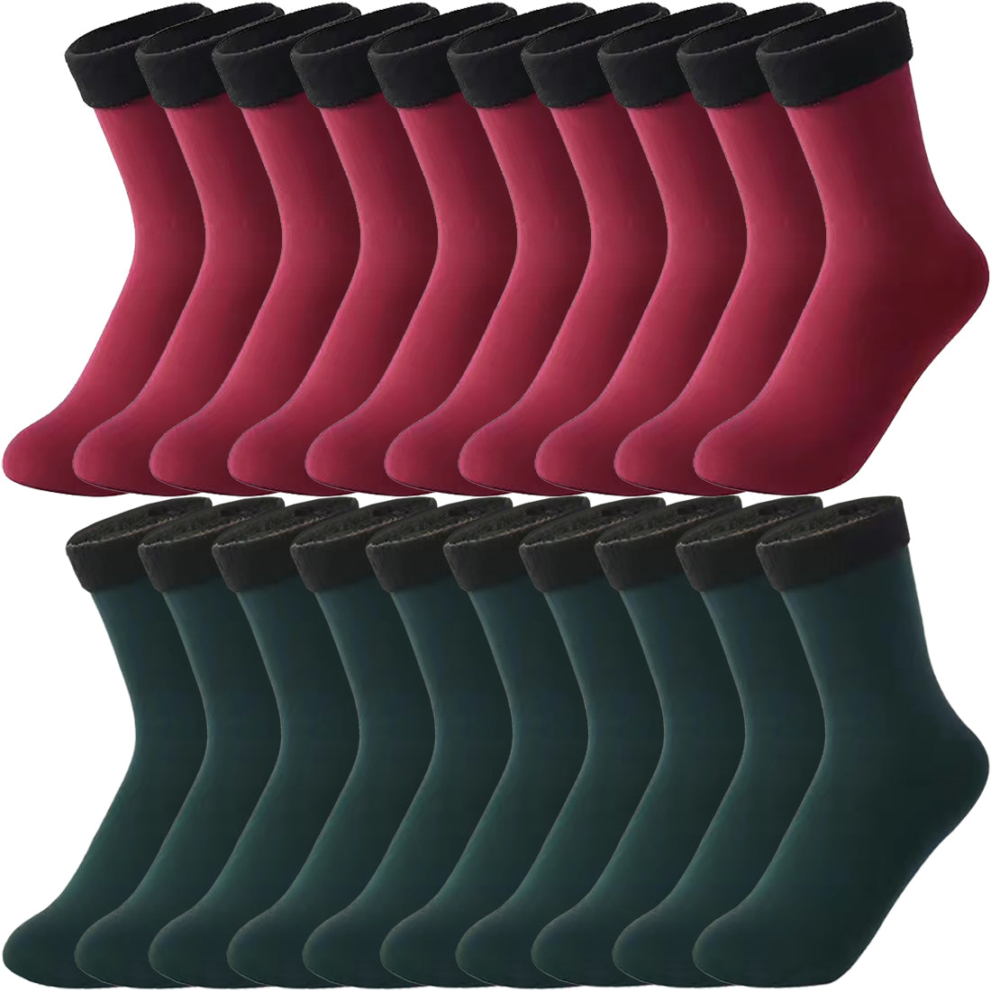 Women's Padded Velvet Warm Soft Medium Tube Socks
