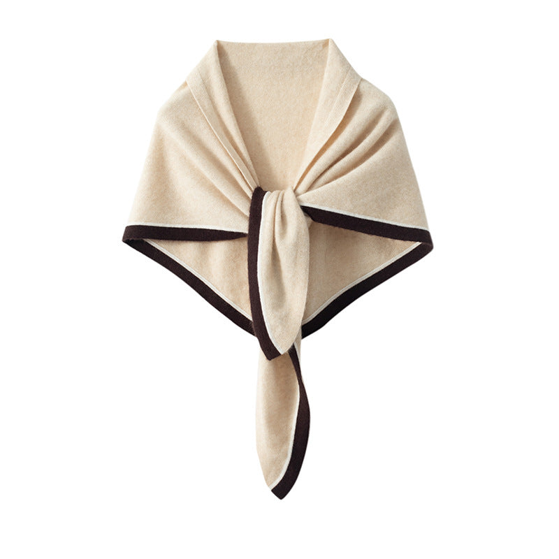 Knitted Triangular Binder Shawl For Women