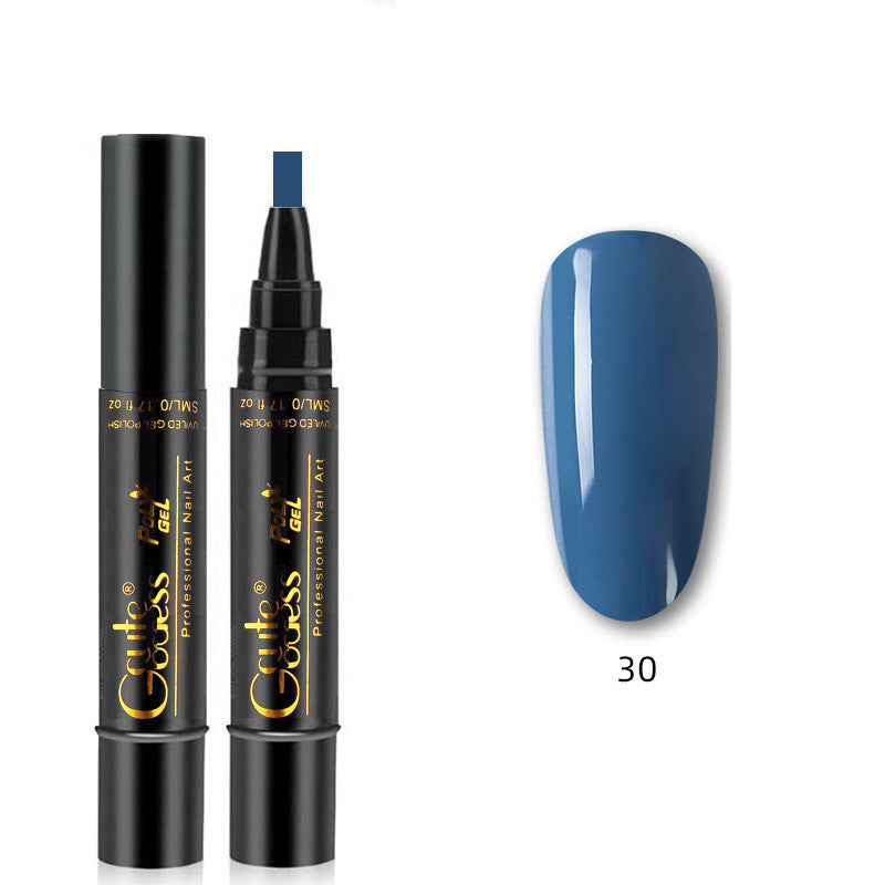 Nail Glue Pen 3 In 1   One-step Glue Phototherapy Plastic Nail Magnet Pen French Water Ripple Cat Eye Strong Magnet Pen DIY Manicure Tool Pen