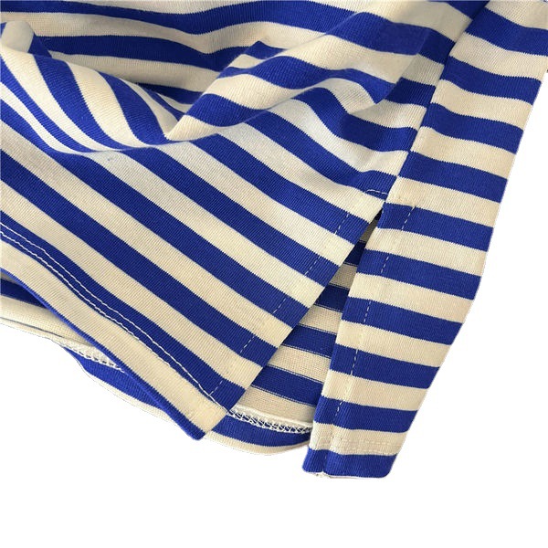 Plus-Size Preppy-Style Striped Casual Sportswear Set