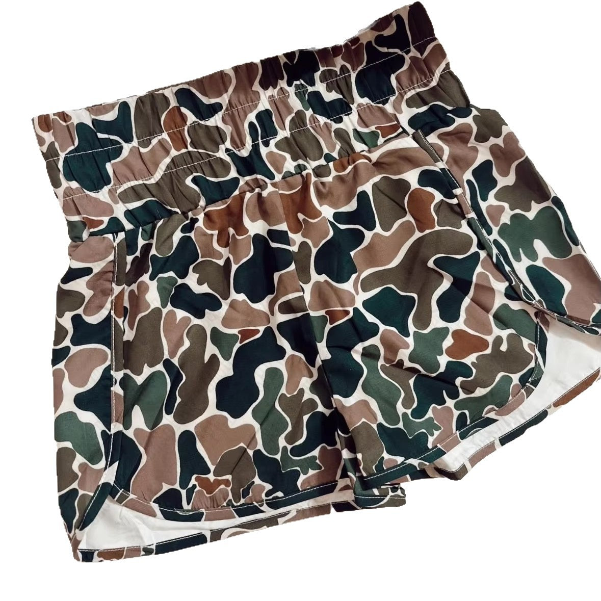 Camouflage Comfort And Casual Sports High Waist Shorts