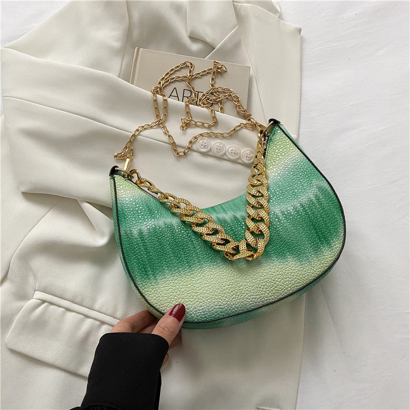 Casual Fashion Contrast Chain Tote Bag
