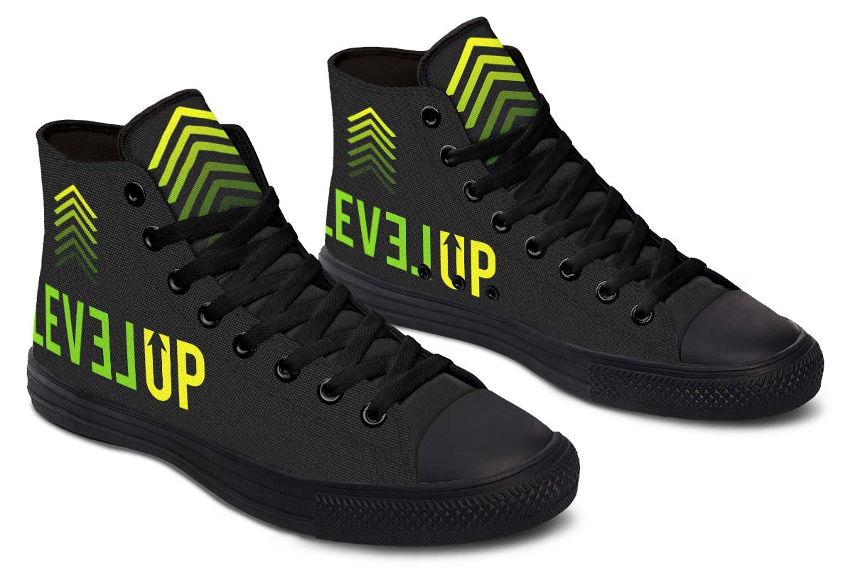 Men's And Women's Fashion Color Printing High-top Canvas Shoes
