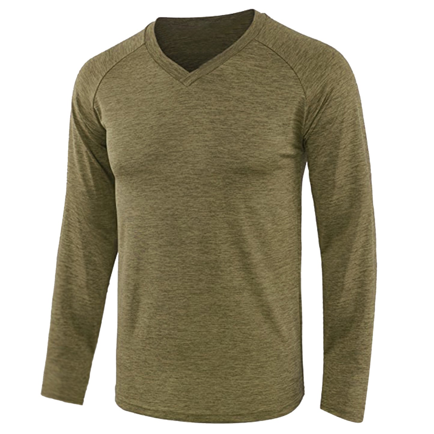 Men's Solid Color Long Sleeve Raglan Sleeve T-shirt