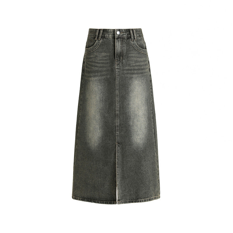 Fashionable American Retro Denim Skirt For Women