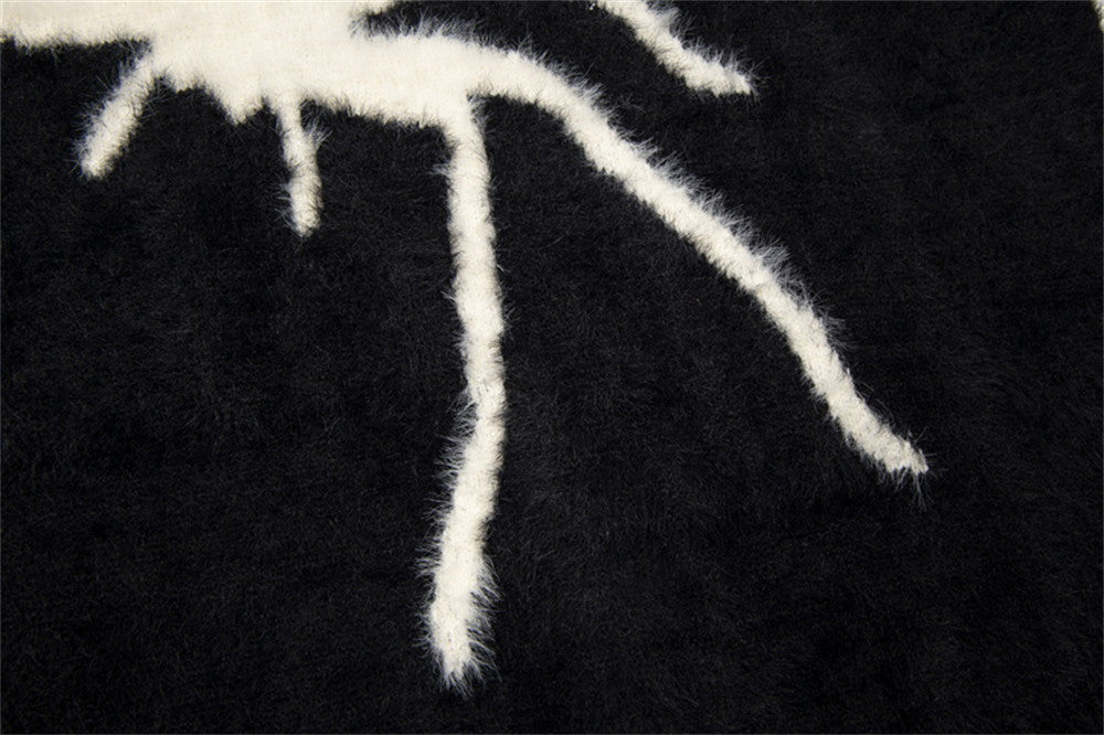 Men's Loose High Street Spider Jacquard Pullover Sweater
