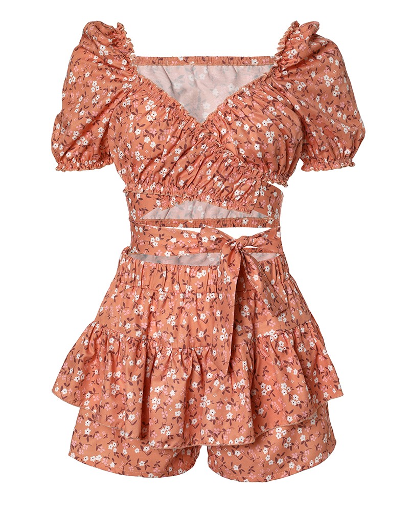 Women's Floral Sexy Jumpsuit Suit