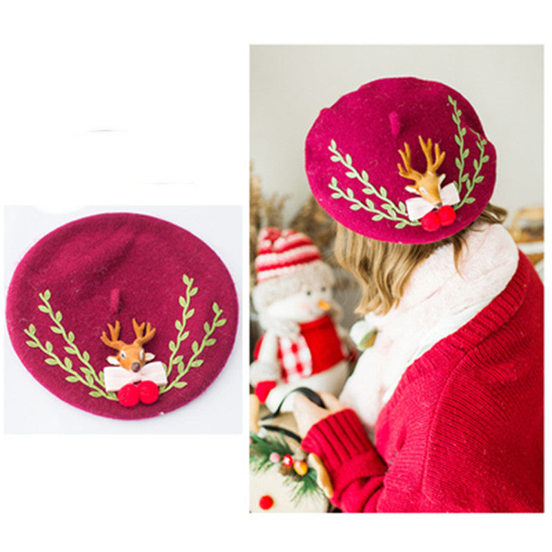 Women's Fashion Handmade Flower Beret Hat