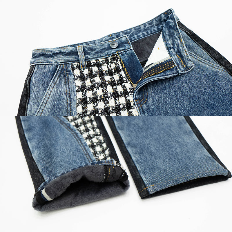 Nye Cropped Vide Ben Bukser Løse Straight Jeans til Kvinder