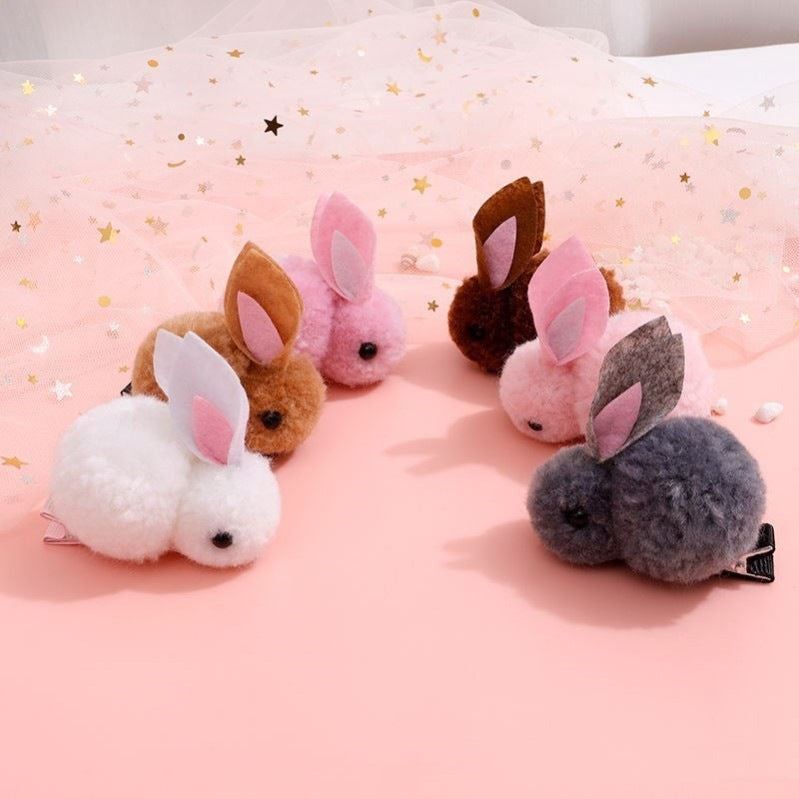 Cute Lamb Hair Three-dimensional Rabbit Head Rope