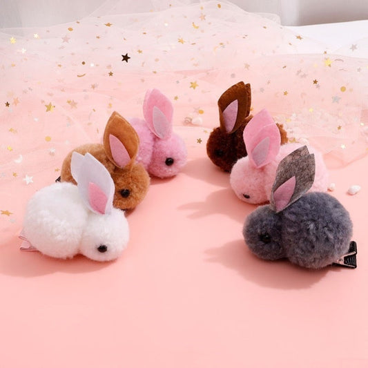 Cute Lamb Hair Three-dimensional Rabbit Head Rope